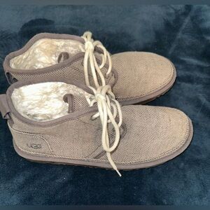 UGG Nuemel Natural Tan Boots with Cream Fur Lining